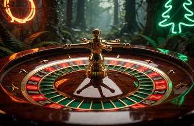 Live Roulette Kessel mit rotierenden Zahlen und goldenen Details im WildRobin Live Casino