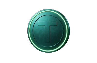 T&uuml;rkiser Stablecoin-Token mit T-Symbol f&uuml;r USDT-Einzahlungen bei WildRobin ohne Kursschwankungen